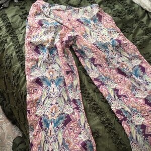 Vibrant Paisley Wide Leg Women's Pants
